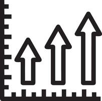 Growth business icon symbol vector image. Illustration of the progress outline infographic strategy  development design image