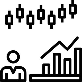 Growth business icon symbol vector image. Illustration of the progress outline infographic strategy  development design image