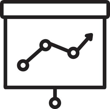 Growth business icon symbol vector image. Illustration of the progress outline infographic strategy  development design image