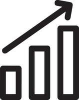 Growth business icon symbol vector image. Illustration of the progress outline infographic strategy  development design image