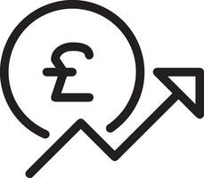 Growth business icon symbol vector image. Illustration of the progress outline infographic strategy  development design image
