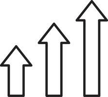 Growth business icon symbol vector image. Illustration of the progress outline infographic strategy  development design image
