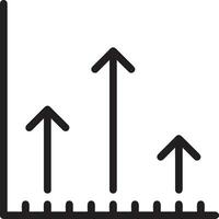 Growth business icon symbol vector image. Illustration of the progress outline infographic strategy  development design image