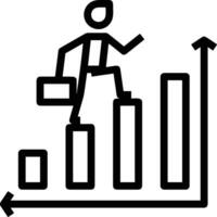 Growth business icon symbol vector image. Illustration of the progress outline infographic strategy  development design image