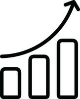 Growth business icon symbol vector image. Illustration of the progress outline infographic strategy  development design image