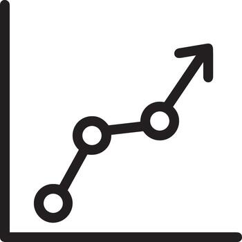 Growth business icon symbol vector image. Illustration of the progress outline infographic strategy  development design image