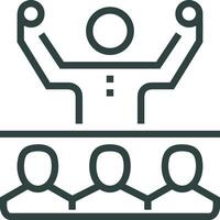 Growth business icon symbol vector image. Illustration of the progress outline infographic strategy  development design image