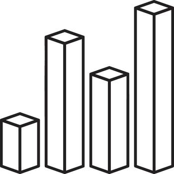 Growth business icon symbol vector image. Illustration of the progress outline infographic strategy  development design image