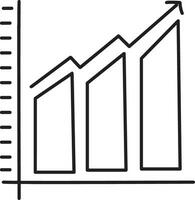 Growth business icon symbol vector image. Illustration of the progress outline infographic strategy  development design image