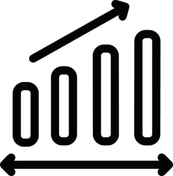 Growth business icon symbol vector image. Illustration of the progress outline infographic strategy  development design image