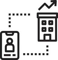 Growth business icon symbol vector image. Illustration of the progress outline infographic strategy  development design image