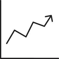 Growth business icon symbol vector image. Illustration of the progress outline infographic strategy  development design image