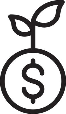 Growth business icon symbol vector image. Illustration of the progress outline infographic strategy  development design image