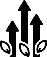 Growth business icon symbol vector image. Illustration of the progress outline infographic strategy  development design image