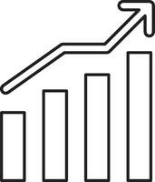 Growth business icon symbol vector image. Illustration of the progress outline infographic strategy  development design image