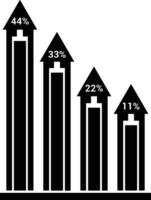 crecimiento negocio icono símbolo vector imagen. ilustración de el Progreso contorno infografía estrategia desarrollo diseño imagen