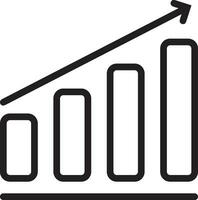 Growth business icon symbol vector image. Illustration of the progress outline infographic strategy  development design image