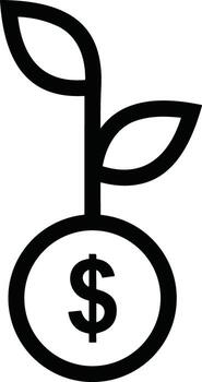 Growth business icon symbol vector image. Illustration of the progress outline infographic strategy  development design image