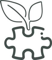 Growth business icon symbol vector image. Illustration of the progress outline infographic strategy  development design image