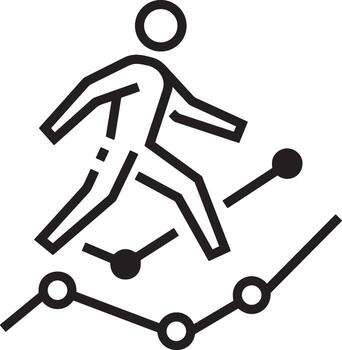 Growth business icon symbol vector image. Illustration of the progress outline infographic strategy  development design image