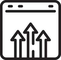 Growth business icon symbol vector image. Illustration of the progress outline infographic strategy  development design image