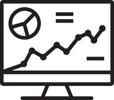 Growth business icon symbol vector image. Illustration of the progress outline infographic strategy  development design image