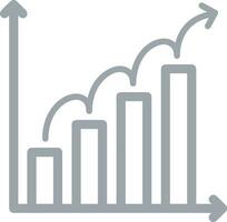 Growth business icon symbol vector image. Illustration of the progress outline infographic strategy  development design image