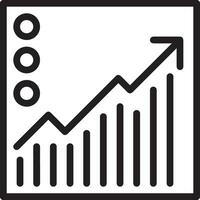 Growth business icon symbol vector image. Illustration of the progress outline infographic strategy  development design image