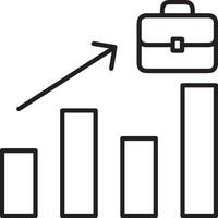 Growth business icon symbol vector image. Illustration of the progress outline infographic strategy  development design image