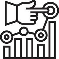 Growth business icon symbol vector image. Illustration of the progress outline infographic strategy  development design image