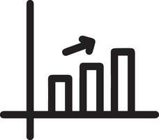 Growth business icon symbol vector image. Illustration of the progress outline infographic strategy  development design image