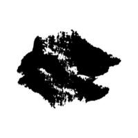 Black Paint Brush Grunge . Ink Brush Texture Shape . Splash Brush . vector