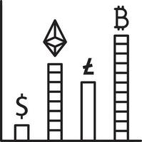 Growth business icon symbol vector image. Illustration of the progress outline infographic strategy  development design image