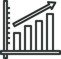 Growth business icon symbol vector image. Illustration of the progress outline infographic strategy  development design image