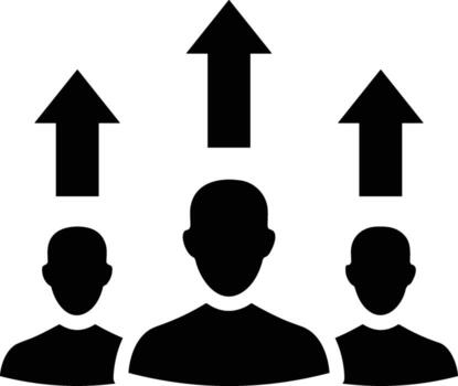 Growth business icon symbol vector image. Illustration of the progress outline infographic strategy  development design image