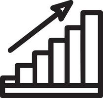 Growth business icon symbol vector image. Illustration of the progress outline infographic strategy  development design image