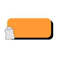 Halloween Ghost Text Box Element Vector