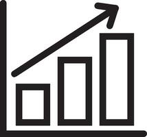 Growth business icon symbol vector image. Illustration of the progress outline infographic strategy  development design image