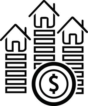 Growth business icon symbol vector image. Illustration of the progress outline infographic strategy  development design image