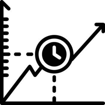 Growth business icon symbol vector image. Illustration of the progress outline infographic strategy  development design image