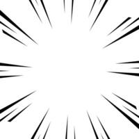 Comic Speed Zoom Line Background Vector . Explosion Background Template .