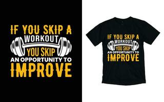 GYM typography t-shirt design, Fitness t-shirt design vector