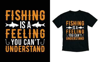 Fishing typography t-shirt design vector