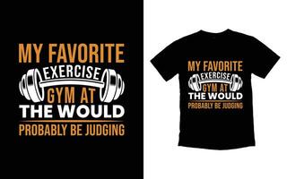 GYM typography t-shirt design, Fitness t-shirt design vector