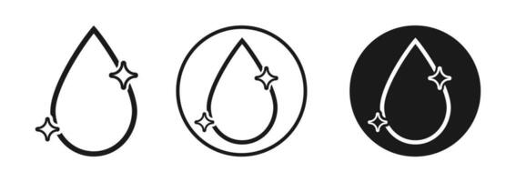 Water Icon Verctor . Drop Water Element . Water Icon with Outline vector