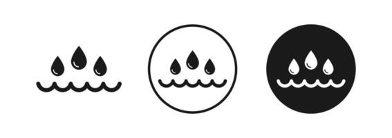 Water Icon Verctor . Drop Water Element . Water Icon with Outline vector