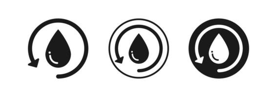 Water Icon Verctor . Drop Water Element . Water Icon with Outline vector