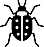 solid icon for bugs vector