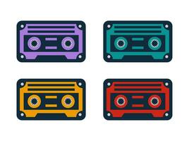 Retro Cassette Illustration Element Vector