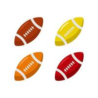 Rugby Balls Illustration . Sports Rugby Balls . vector